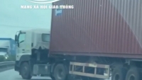 Xử lý tài xế xe container lạng lách đánh võng trên quốc lộ 5