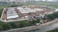 Toàn cảnh xây dựng bệnh viện dã chiến tại quận Hoàng Mai
