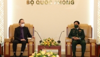 Đại tướng Phan Văn Giang tiếp xã giao Đại sứ Liên bang Nga tại Việt Nam