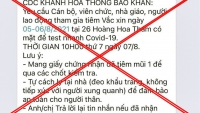 CDC Khánh Hòa bác tin yêu cầu người đã tiêm vắc xin đi test nhanh Covid-19