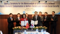 BHXH Việt Nam ký Bản ghi nhớ hợp tác với Cơ quan Phúc lợi và đền bù cho người lao động Hàn Quốc