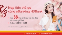 Mừng 8/3 - nạp tiền thả ga cùng eBanking HDBank