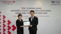 Techcombank được vinh danh Top 4 Ngân hàng giao dịch Matching lớn nhất thị trường ngoại hối Việt Nam 2020