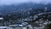 Chùm ảnh tuyết rơi đẹp như tranh vẽ kín cả bản làng, núi rừng Y Tý