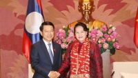 Chủ tịch Quốc hội Nguyễn Thị Kim Ngân tiếp Bộ trưởng Bộ Ngoại giao Lào