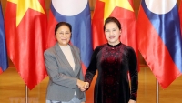 Chủ tịch Quốc hội Nguyễn Thị Kim Ngân hội kiến Chủ tịch Quốc hội Lào