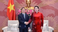 Chủ tịch Quốc hội Nguyễn Thị Kim Ngân tiếp Đại sứ Lào tại Việt Nam