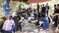 Bắt 24 đối tượng đánh “xóc đĩa” trên núi ở Hà Tĩnh