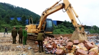 Nghệ An: Tiêu hủy hơn 3.000 chai nước mắm Long Hải không đảm bảo chất lượng