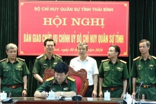 Đại tá Nguyễn Tiến Quang được bổ nhiệm giữ chức Chính ủy Bộ Chỉ huy Quân sự tỉnh Thái Bình