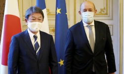 Nhật Bản và Pháp đồng ý hợp tác ứng phó COVID-19 và an ninh hàng hải