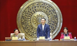 Chủ tịch Quốc hội Vương Đình Huệ làm việc với Ủy ban Tư pháp của Quốc hội