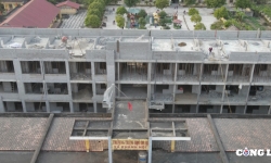 Yên Khánh (Ninh Bình): Dấu hiệu 'rút ruột' công trình tại dự án xây dựng Trường THCS xã Khánh Hội