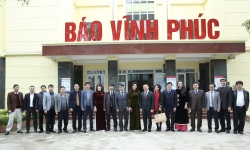 Chủ tịch Hội Nhà báo Việt Nam Lê Quốc Minh thăm, làm việc với Báo Vĩnh Phúc