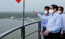 Thủ tướng Phạm Minh Chính dự lễ khánh thành công trình thủy lợi Cái Lớn - Cái Bé