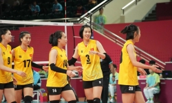 Đội tuyển bóng chuyền nữ Việt Nam thắng trận ra quân ASIAD 19