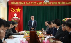 Đồng chí Lê Quốc Minh thăm và làm việc với cán bộ, phóng viên các cơ quan báo chí Bắc Giang