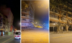 Lại xảy ra động đất liên hoàn ở Đài Loan (Trung Quốc), nhiều nhà cửa bị hư hại