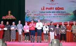 Hội Chữ thập đỏ Nam Định phấn đấu vận động, trợ giúp ít nhất 2.000 địa chỉ nhân đạo