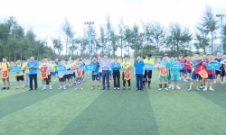 Thái Bình: Hơn 100 vận động viên tham gia giải bóng đá công nhân, viên chức, lao động lần thứ VII