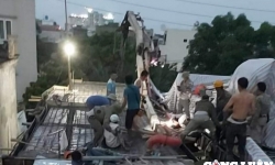 Thái Bình: 1 nạn nhân đã tử vong vụ tai nạn xe bồn bêtông sập khi đang đổ mái nhà