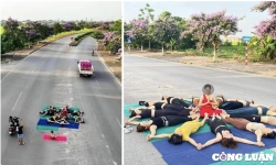 Thái Bình: Xử phạt thêm 16 người tập Yoga ngay giữa lòng đường để chụp ảnh