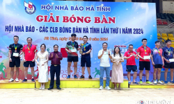 Giải Bóng bàn Hội Nhà báo - các CLB Hà Tĩnh lần I năm 2024 thành công tốt đẹp