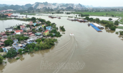 Hà Nam phát tin báo động 3 trên sông Đáy, sẵn sàng triển khai phương án hộ đê