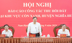 Nam Định: Bàn giao mặt bằng thực hiện các dự án tại khu vực Cồn Xanh