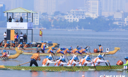 Sôi động Giải Bơi chải Thuyền rồng Hà Nội mở rộng năm 2024