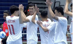 Đội tuyển futsal Việt Nam có trận thắng 14-0 ở giải Đông Nam Á