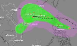 Bão đôi xuất hiện, cơn bão Toraji sẽ làm cho bão số 7 lệch xuống phía Nam