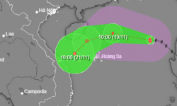 Bão số 9 có sức gió hơn 110km/h, đang hướng về vùng biển miền Trung