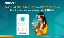 ABBANK thông báo áp dụng sinh trắc học cho toàn bộ giao dịch ngân hàng