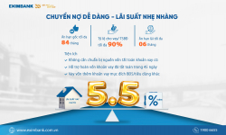 Chuyển nợ dễ dàng - lãi suất nhẹ nhàng cùng Eximbank