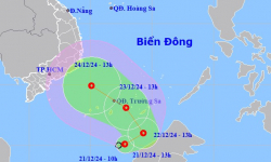 Áp thấp nhiệt đới đang có gió giật cấp 8 trên Biển Đông