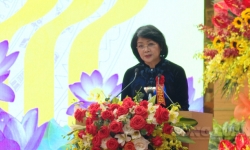 Phó Chủ tịch nước Đặng Thị Ngọc Thịnh dự Đại hội thi đua yêu nước tỉnh Phú Thọ