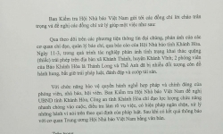 Ban Kiểm tra Hội Nhà báo Việt Nam đề nghị làm rõ vụ 2 phóng viên báo Khánh Hòa bị hành hung