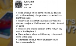 Apple phát hành iOS 12.0.1 sửa lỗi sạc pin