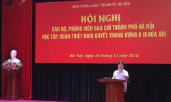 Gần 400 cán bộ, phóng viên báo chí Hà Nội hoc tâp, quán triệt Nghị quyết Trung ương 8