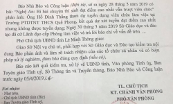 UBND tỉnh Nghệ An chỉ đạo làm rõ việc thí sinh xét tuyển đạt điểm cao nhất nhưng không được tuyển dụng