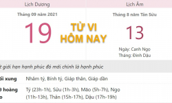 Tử vi hôm nay 19/9, xem con số may mắn chủ nhật 13/8 âm lịch