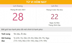 Tử vi hôm nay 28/9, xem con số may mắn thứ ba 22/8 âm lịch