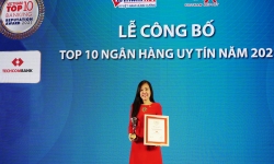 Techcombank được vinh danh là ngân hàng TMCP tư nhân uy tín nhất Việt Nam năm thứ 3 liên tiếp.
