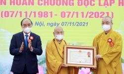 Giáo hội Phật giáo Việt Nam đón nhận Huân chương Độc lập hạng Nhất