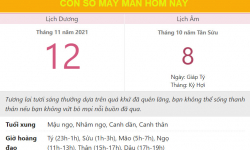 Con số may mắn hôm nay 12/11/2021 thứ 6 ngày 8/10 âm lịch