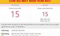 Con số may mắn hôm nay 15/4/2022 thứ 6, ngày 15/3 âm lịch