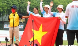 Đội tuyển bắn cung Việt Nam giành HCB nội dung đồng đội cung 3 dây nữ