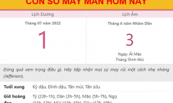 Con số may mắn hôm nay 1/7/2022 thứ 6, ngày 3/6 âm lịch