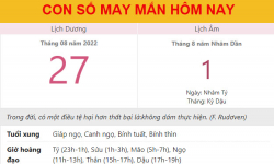 Con số may mắn hôm nay 27/8/2022 thứ 7, ngày 1/8 âm lịch